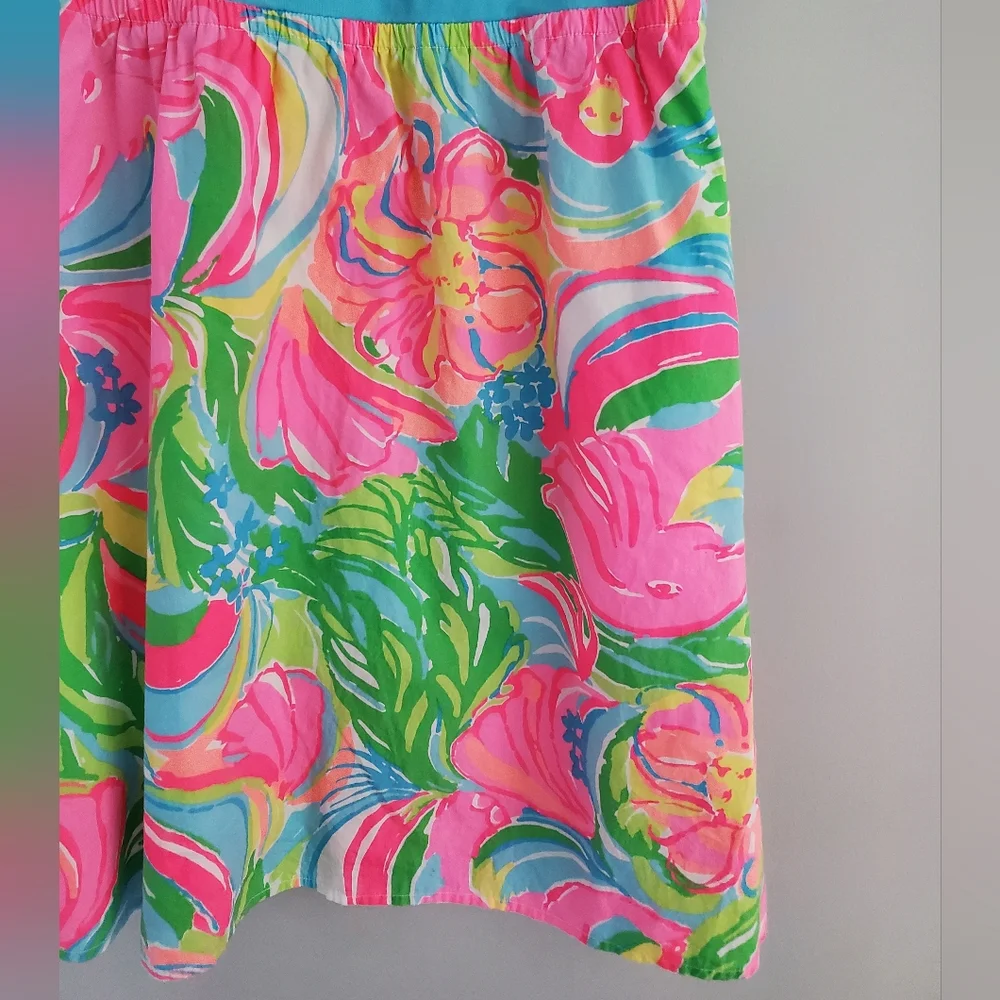 LILLY PULITZER Girls MULTI-COLOR DRESS WITH RUFFLE SIZE XL